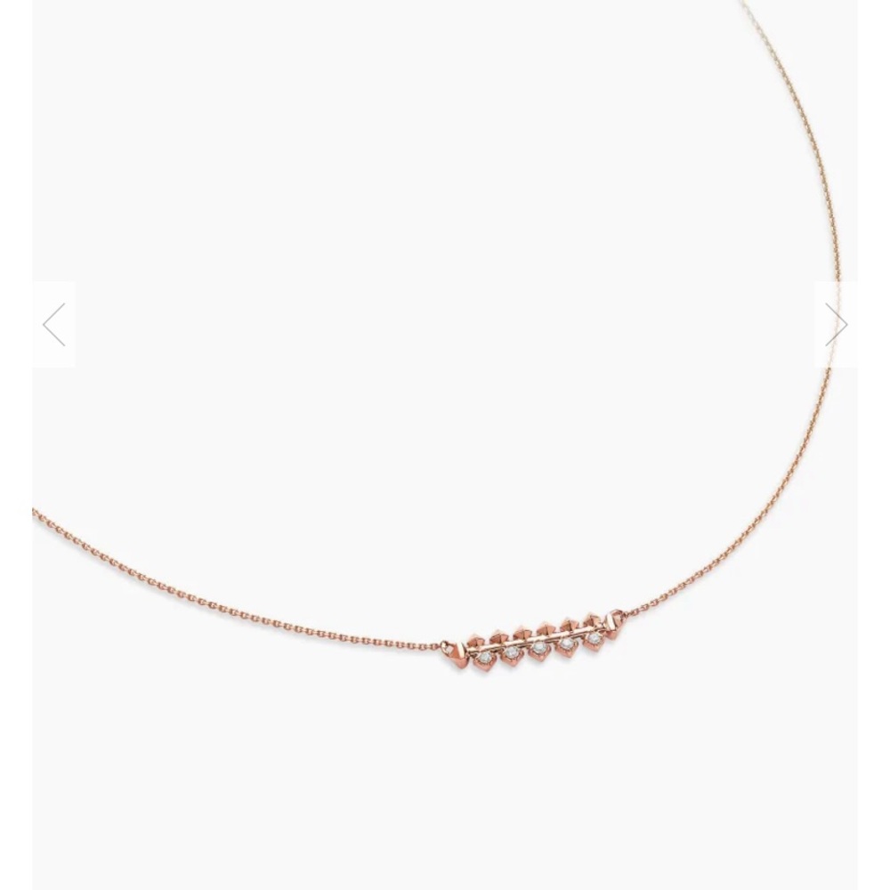 Kendra Scott Silas Necklace Rose Gold Real Diamond